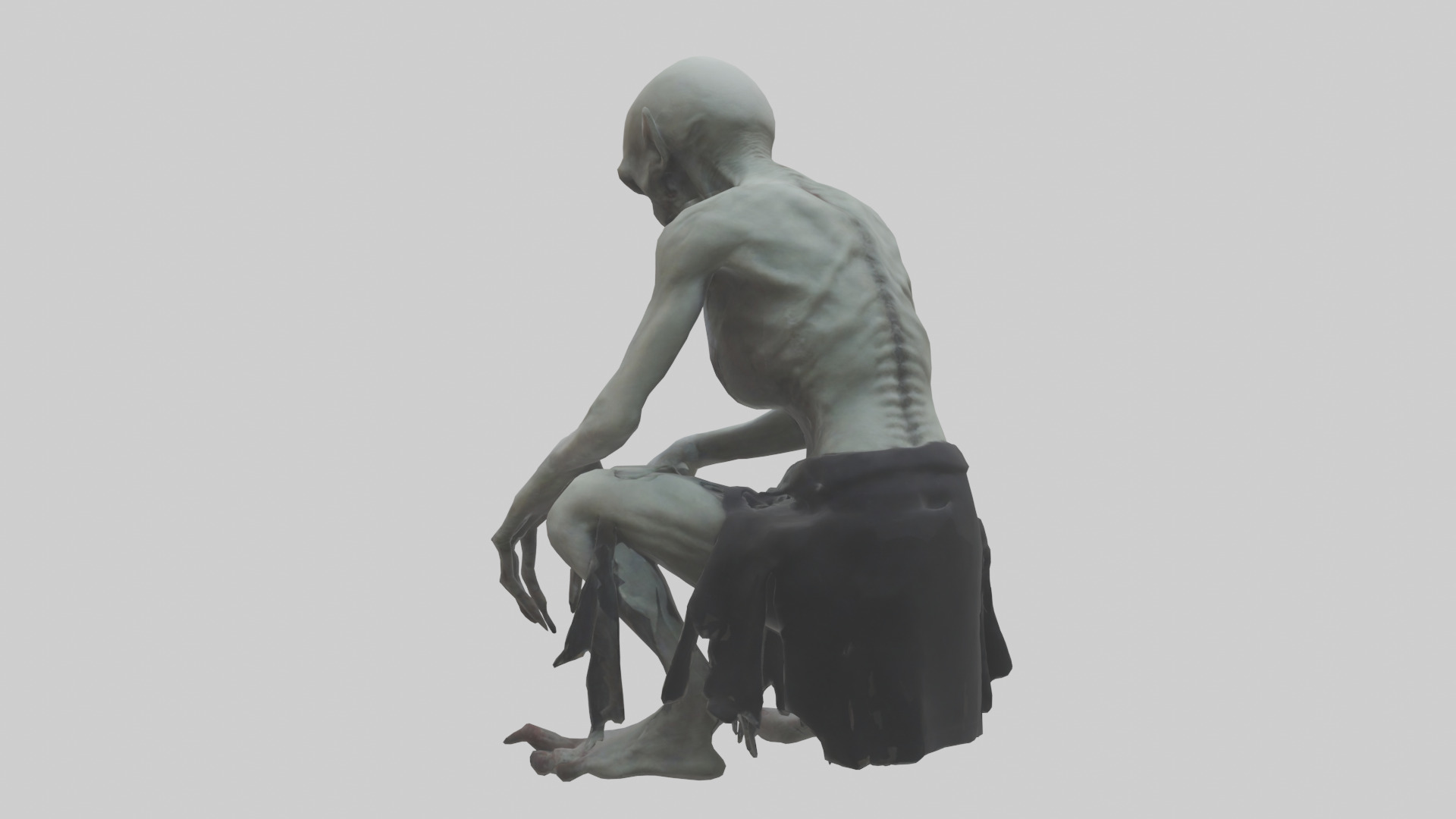Ghoul model Low-poly 3D model_1