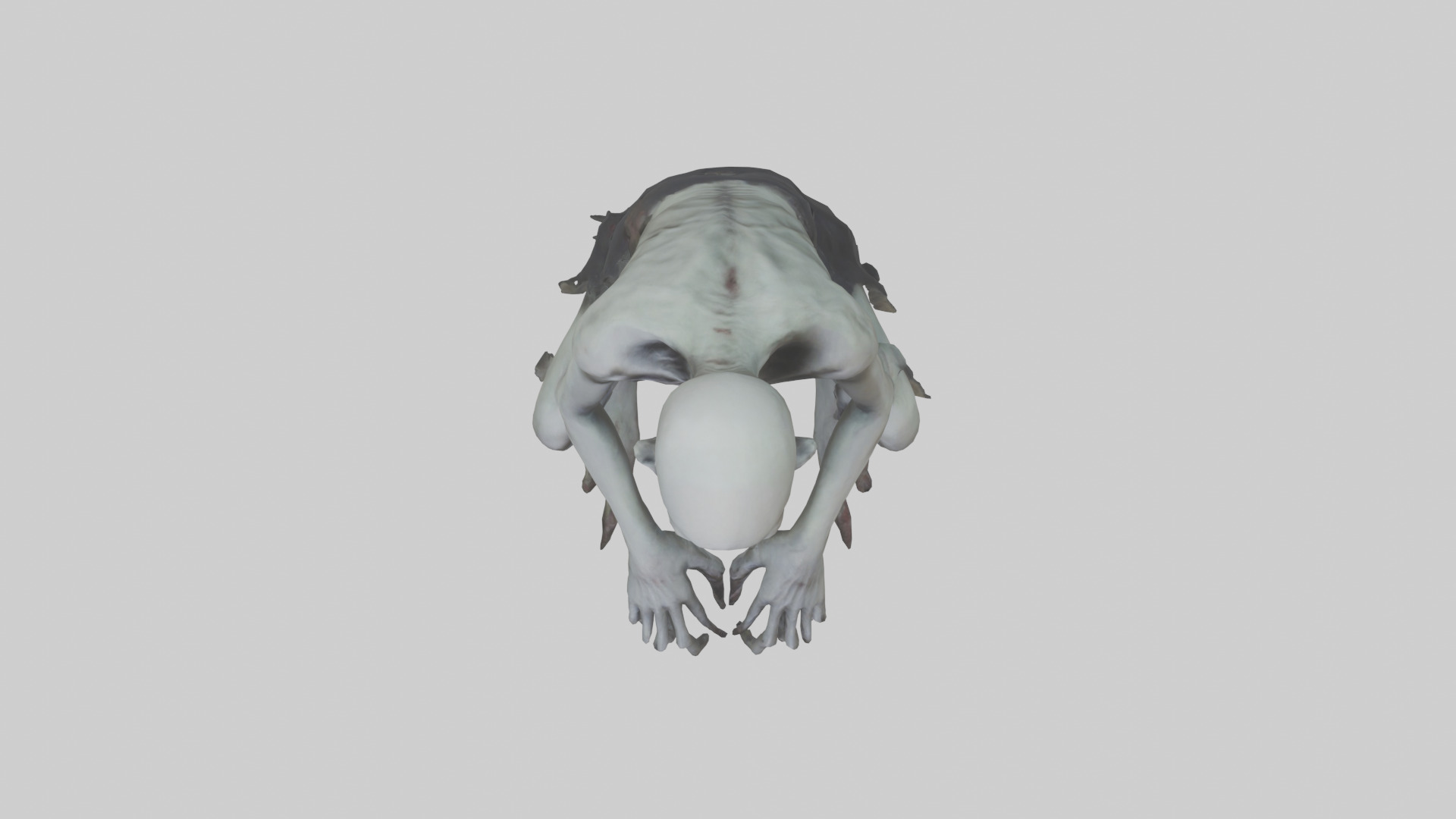 Ghoul model Low-poly 3D model_14