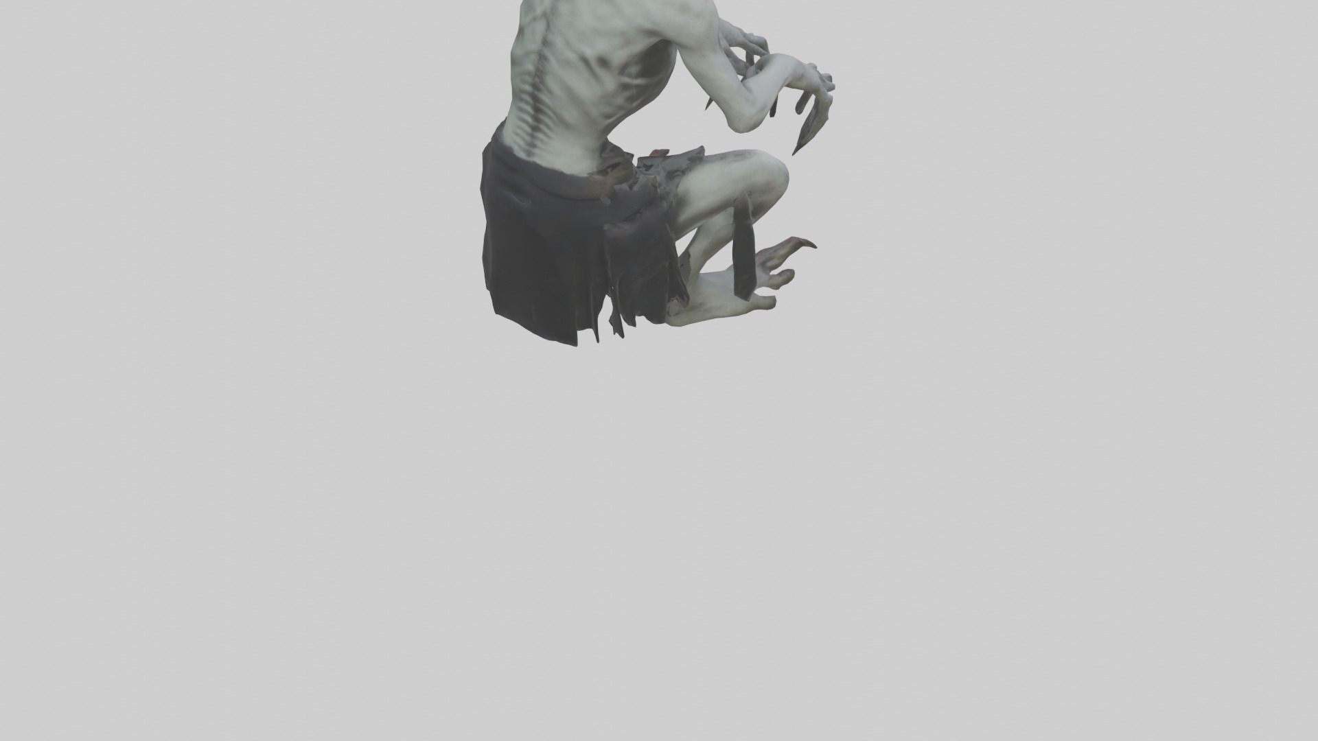 Ghoul model Low-poly 3D model_4