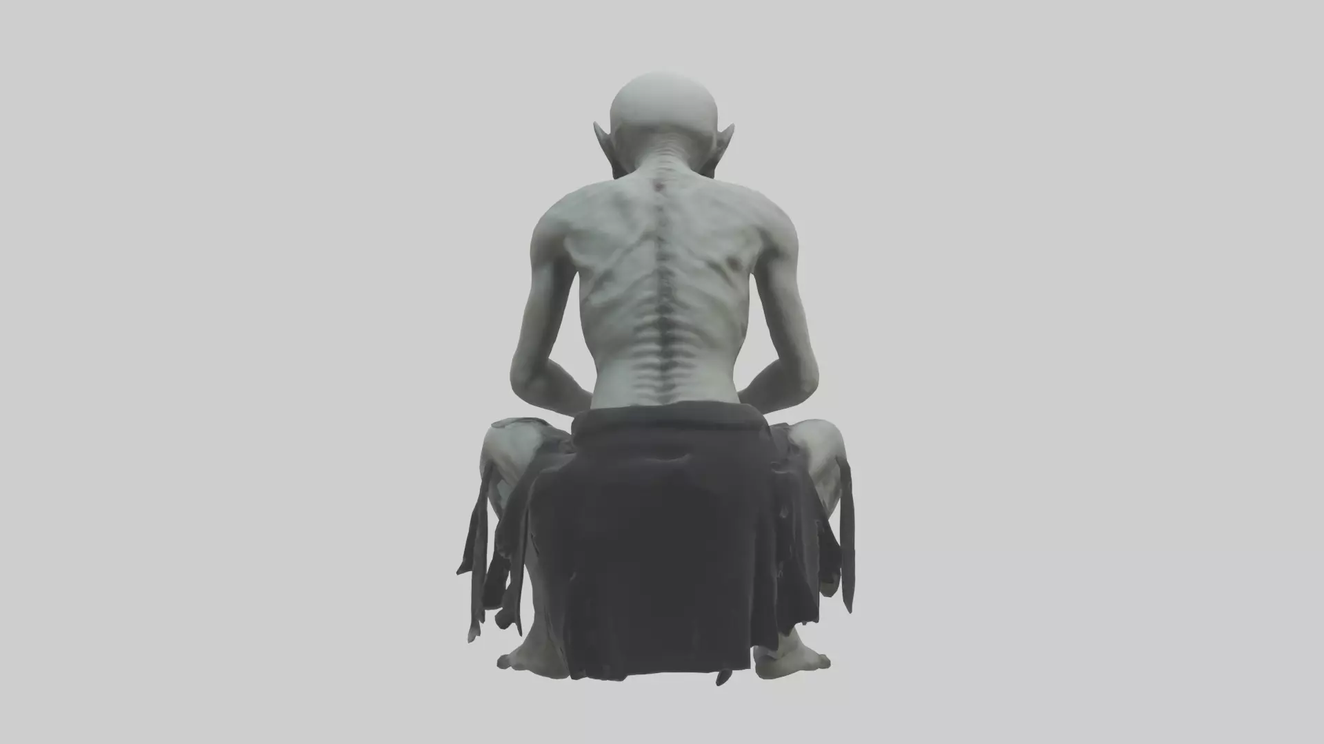 Ghoul model Low-poly 3D model_0