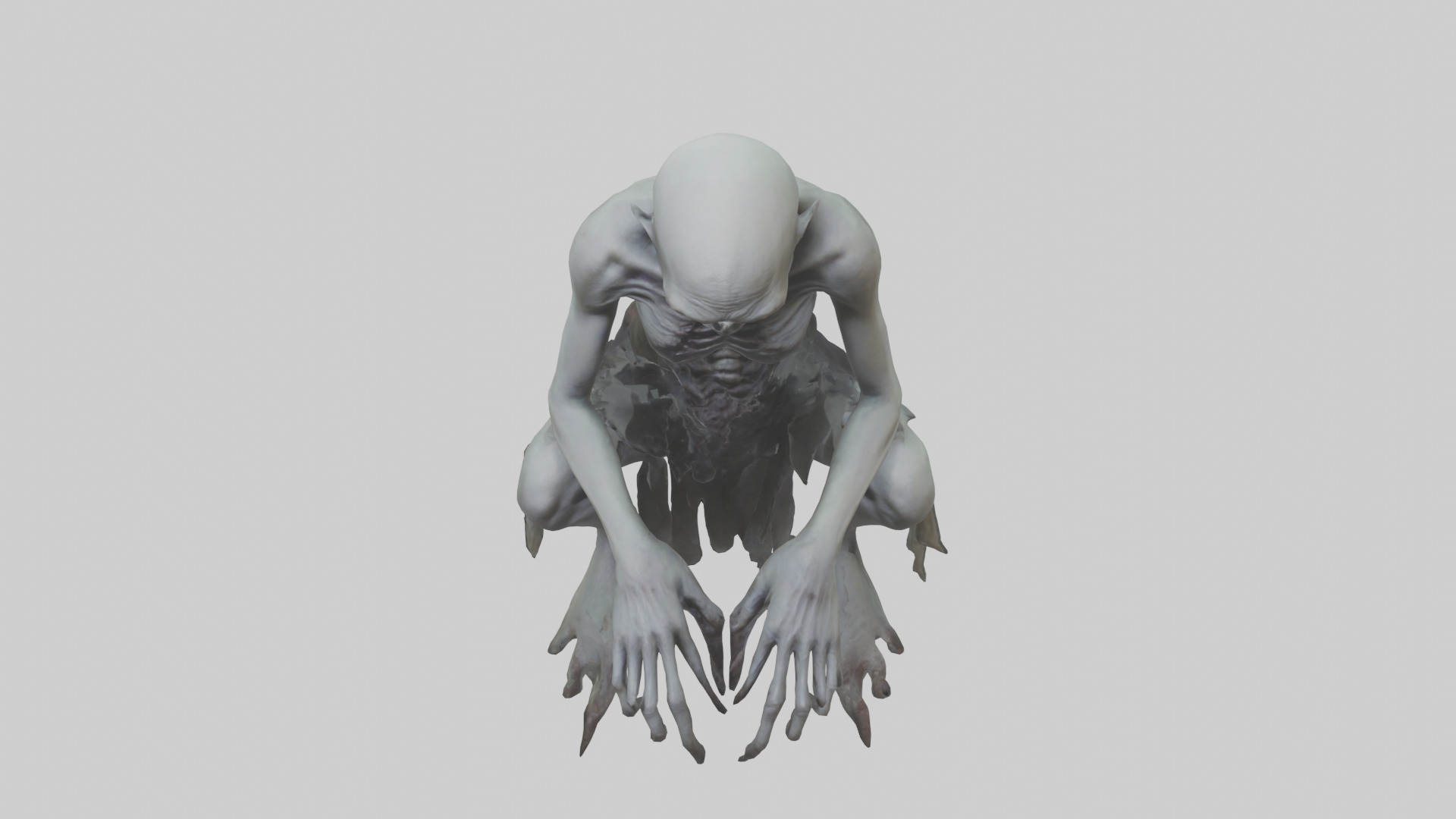 Ghoul model Low-poly 3D model_16