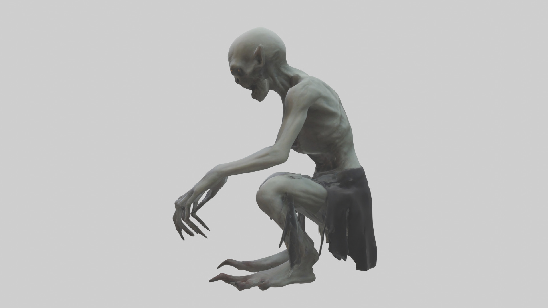 Ghoul model Low-poly 3D model_12