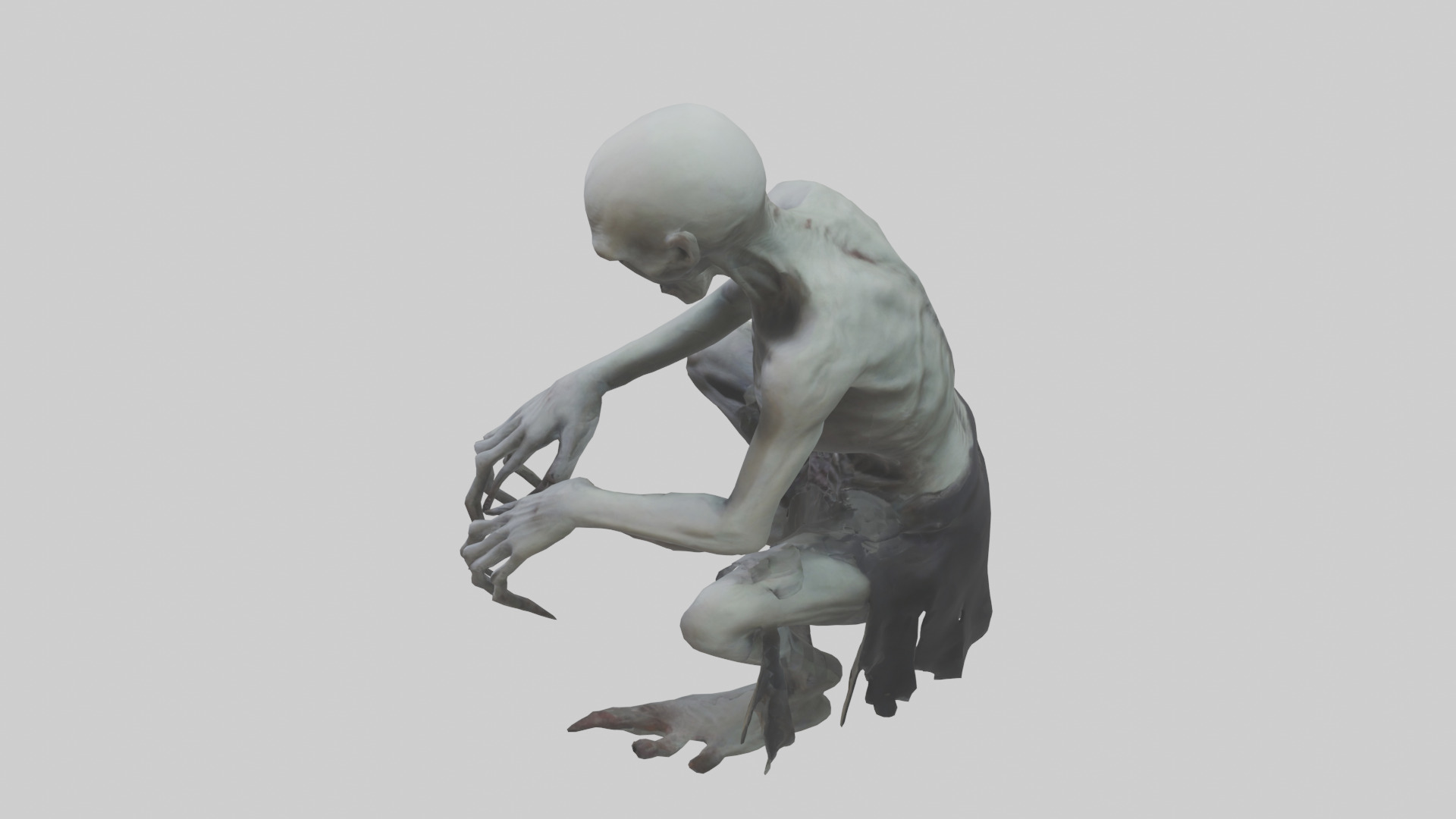 Ghoul model Low-poly 3D model_17