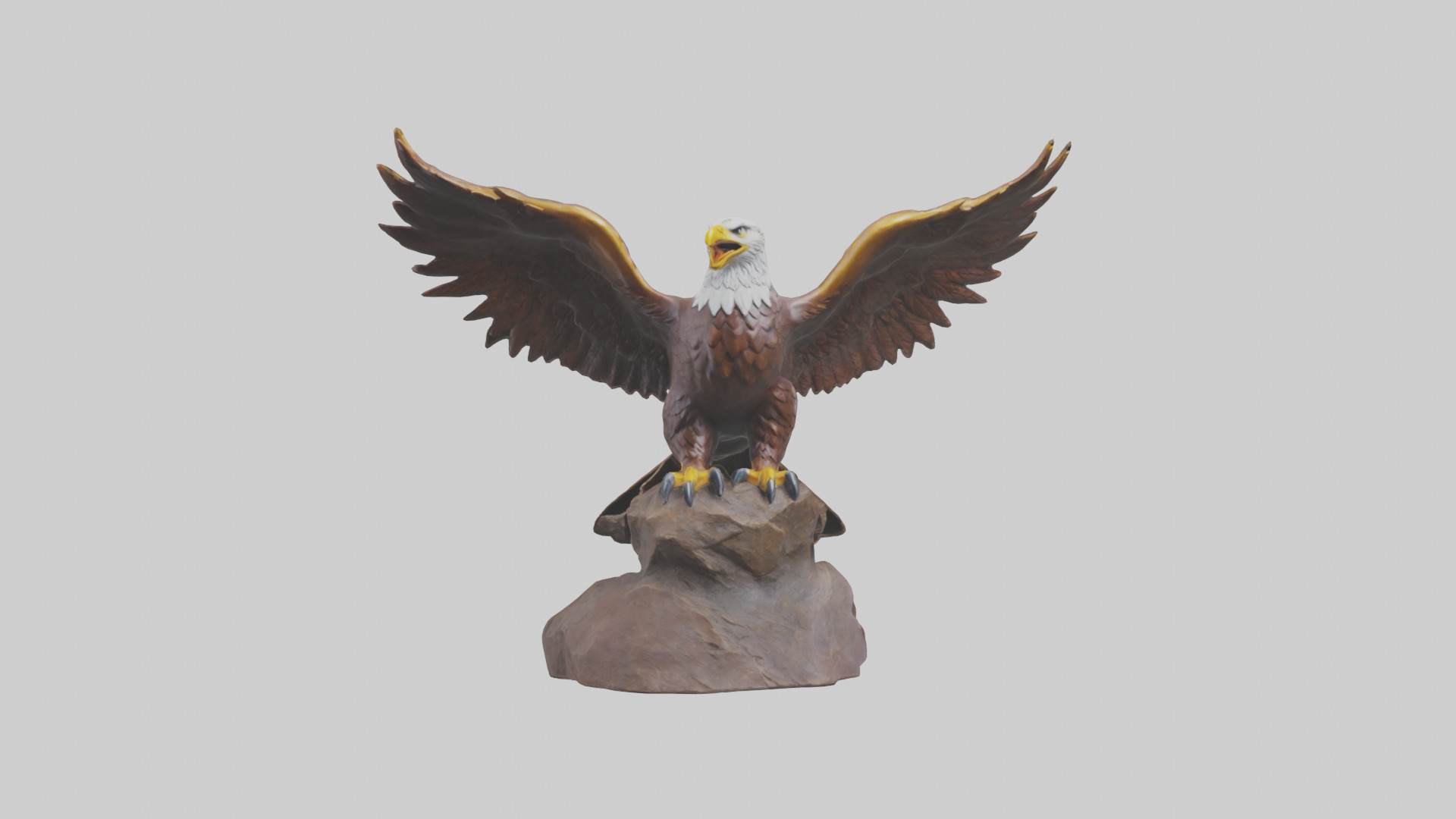 Giant Eagle statue model Low-poly 3D model_9