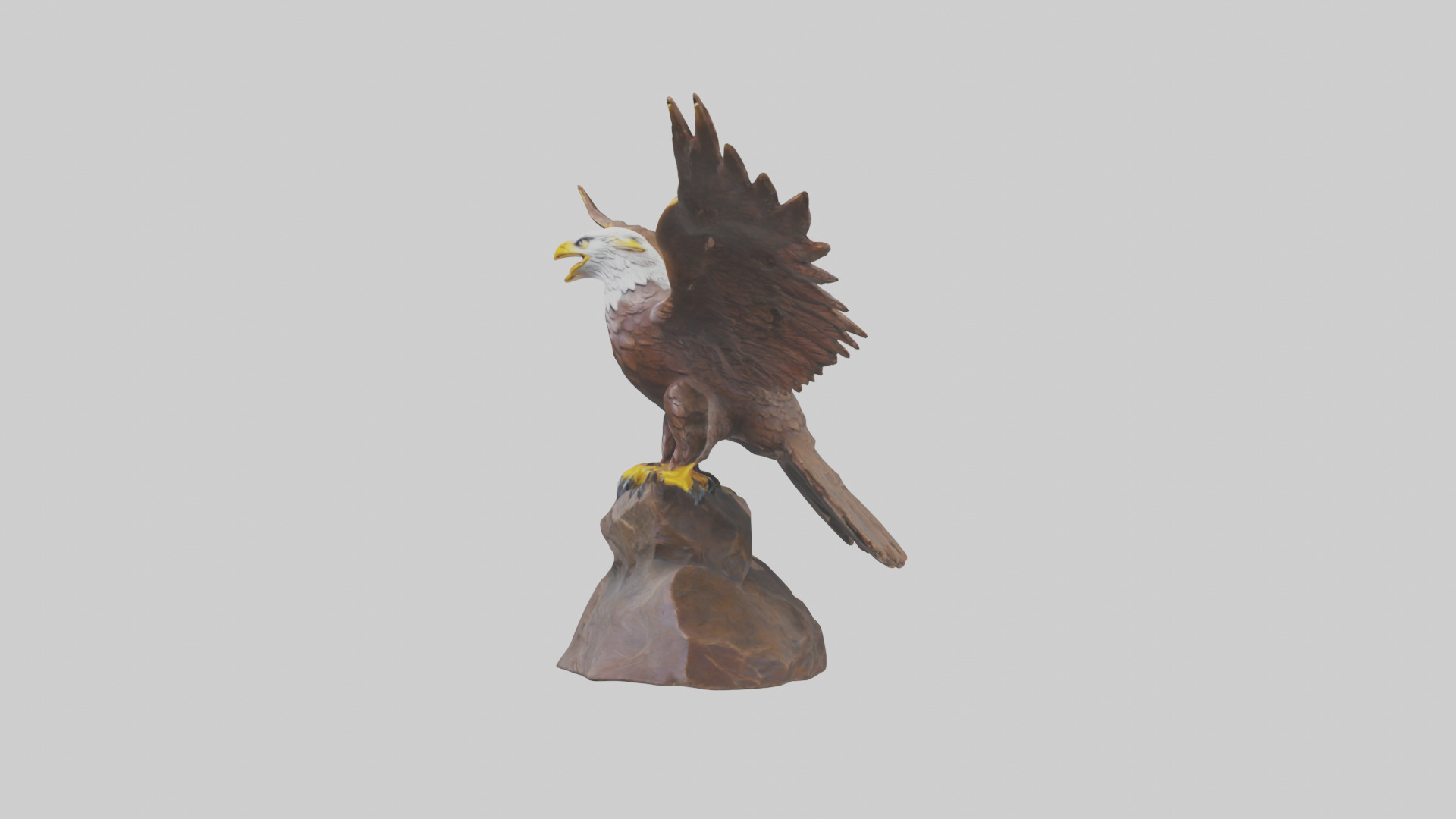Giant Eagle statue model Low-poly 3D model_12