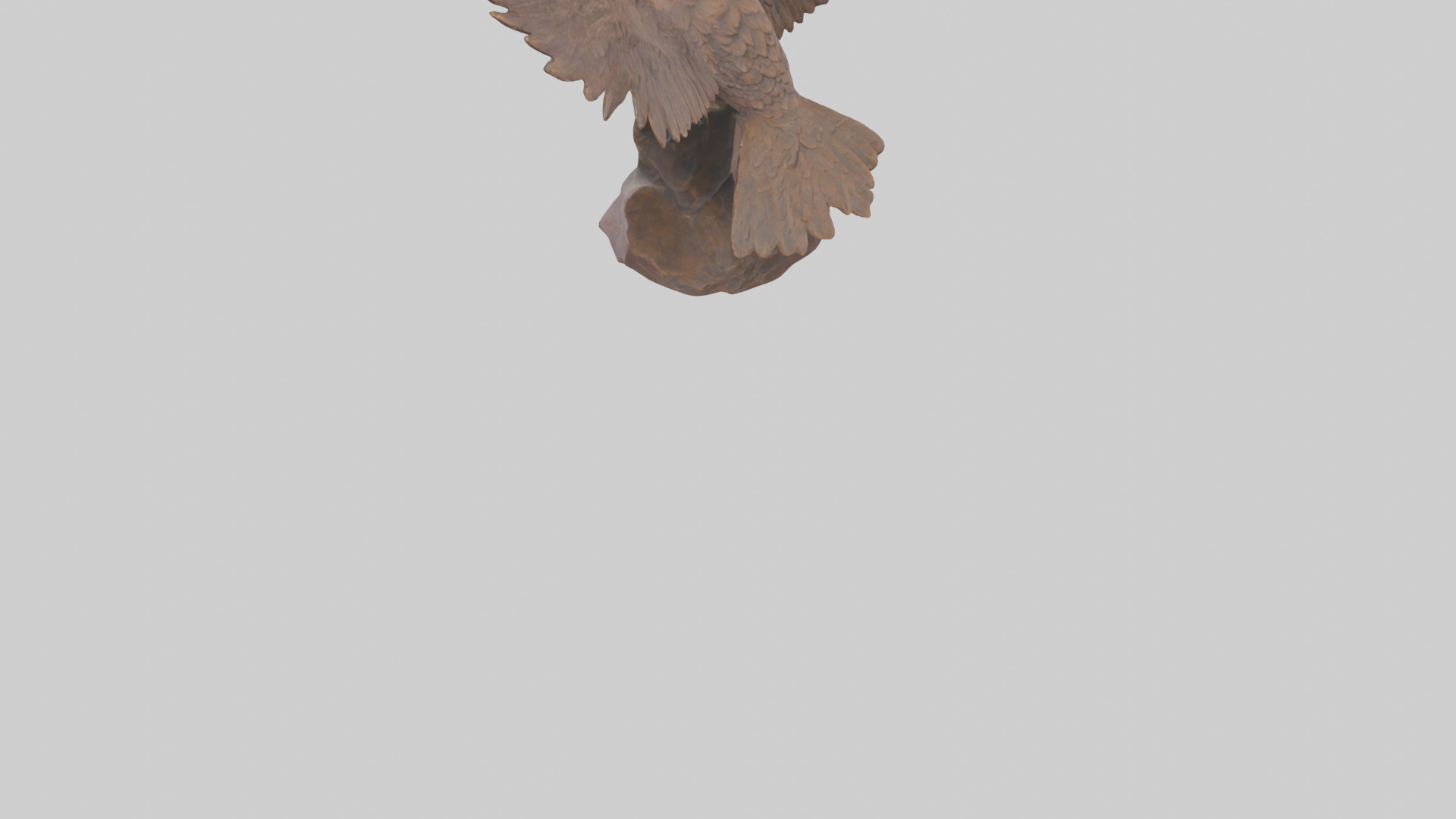 Giant Eagle statue model Low-poly 3D model_3