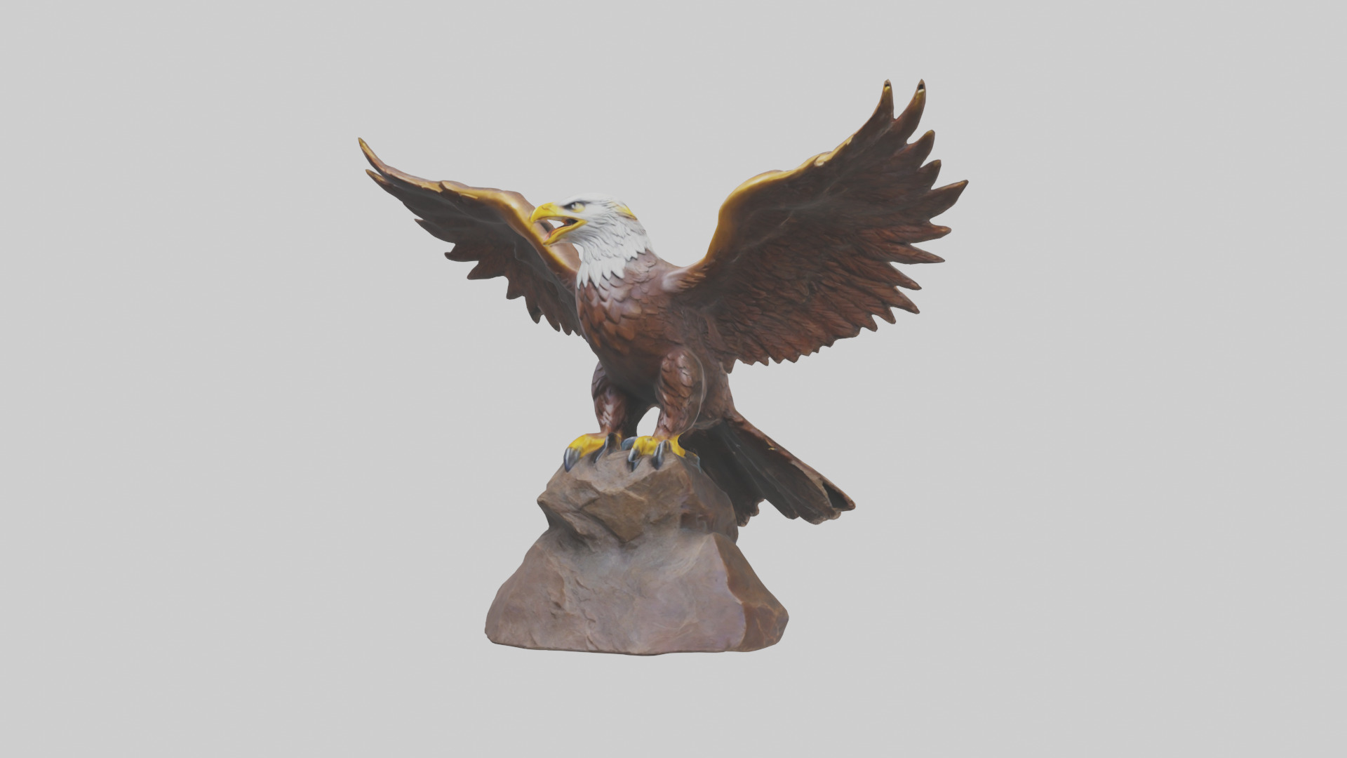Giant Eagle statue model Low-poly 3D model_8
