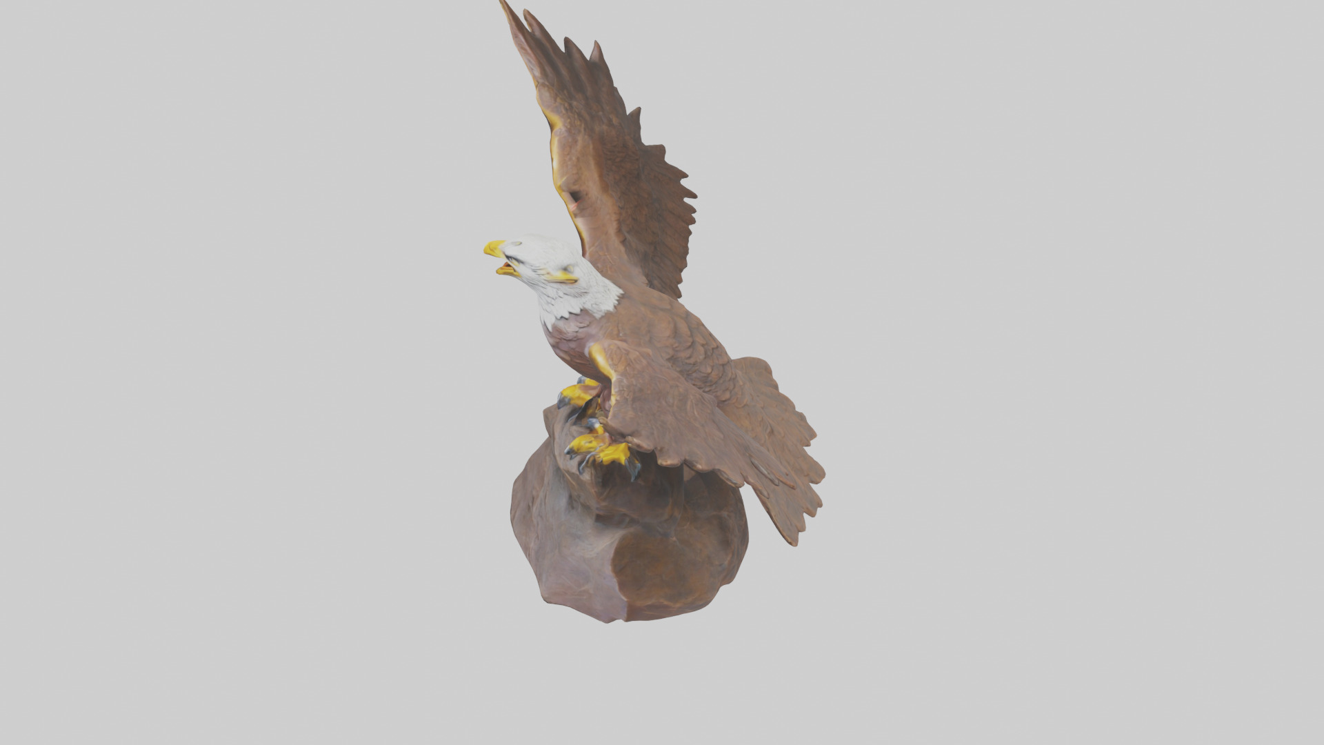 Giant Eagle statue model Low-poly 3D model_17