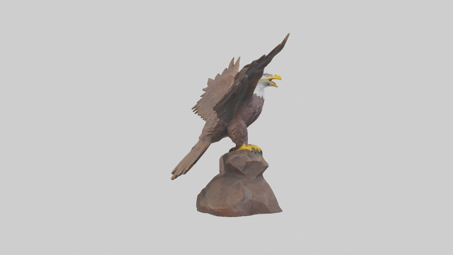 Giant Eagle statue model Low-poly 3D model_13
