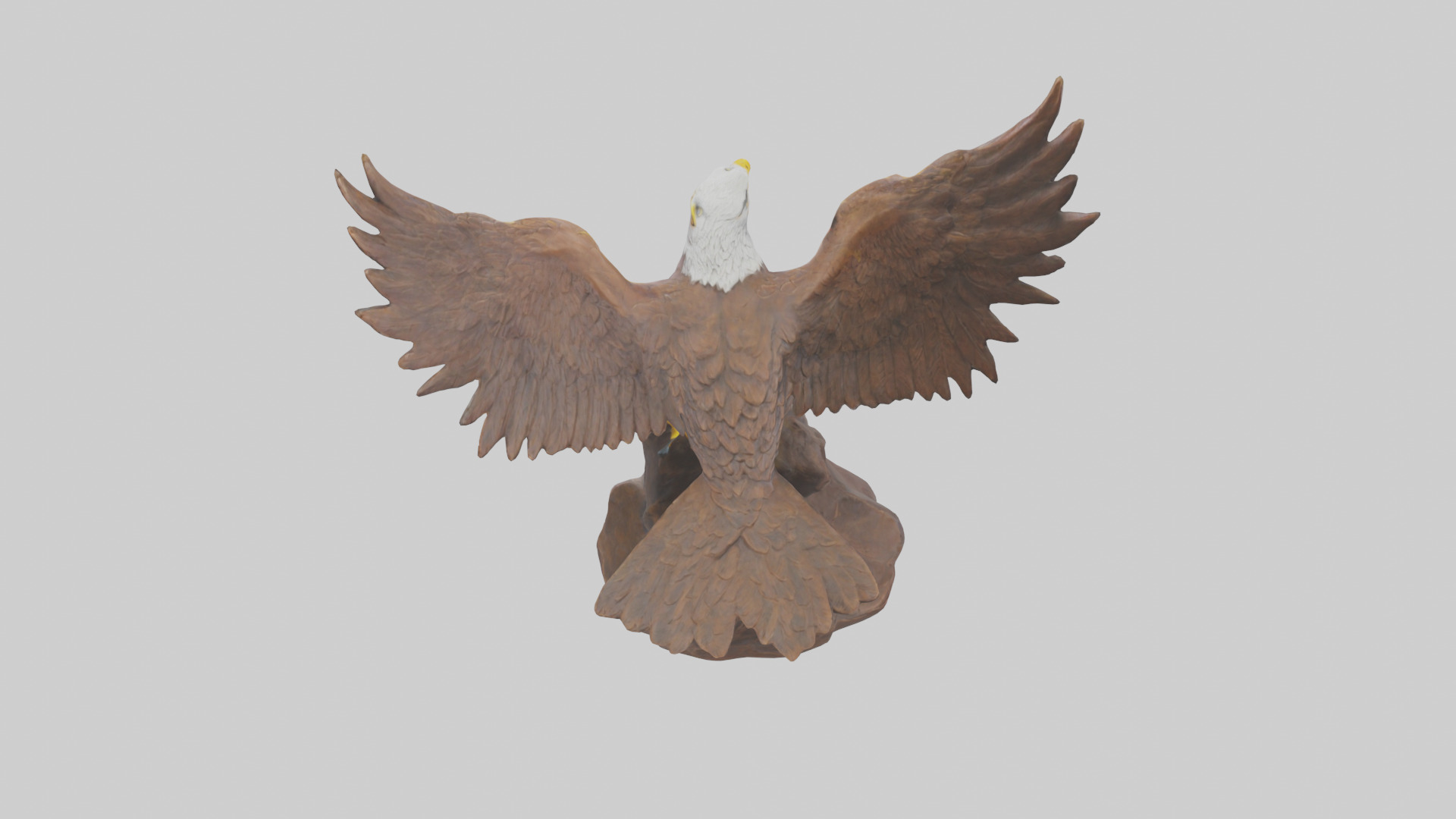 Giant Eagle statue model Low-poly 3D model_15