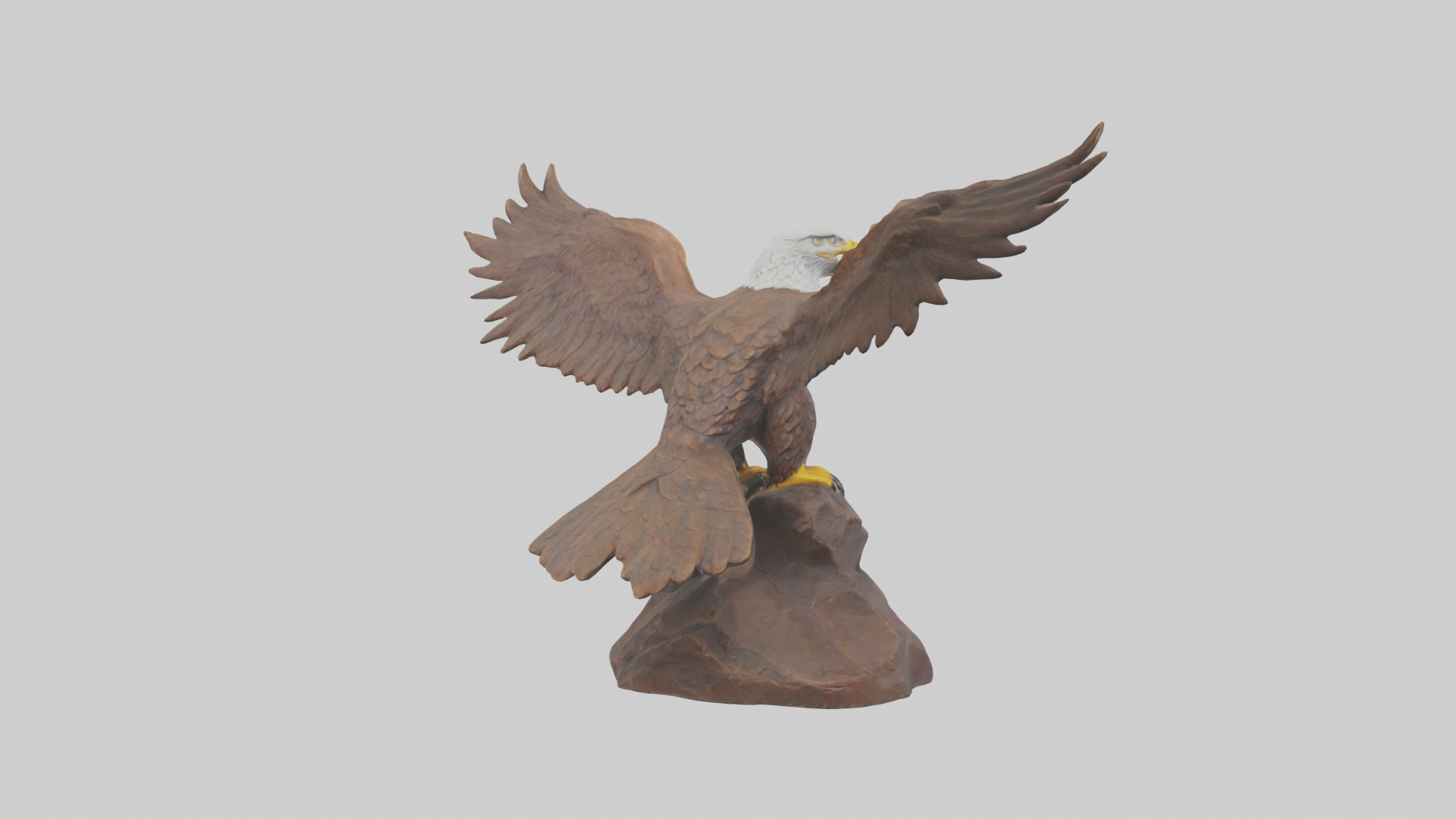 Giant Eagle statue model Low-poly 3D model_2