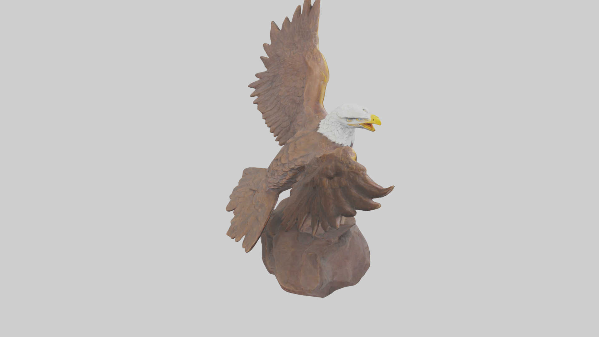 Giant Eagle statue model Low-poly 3D model_18