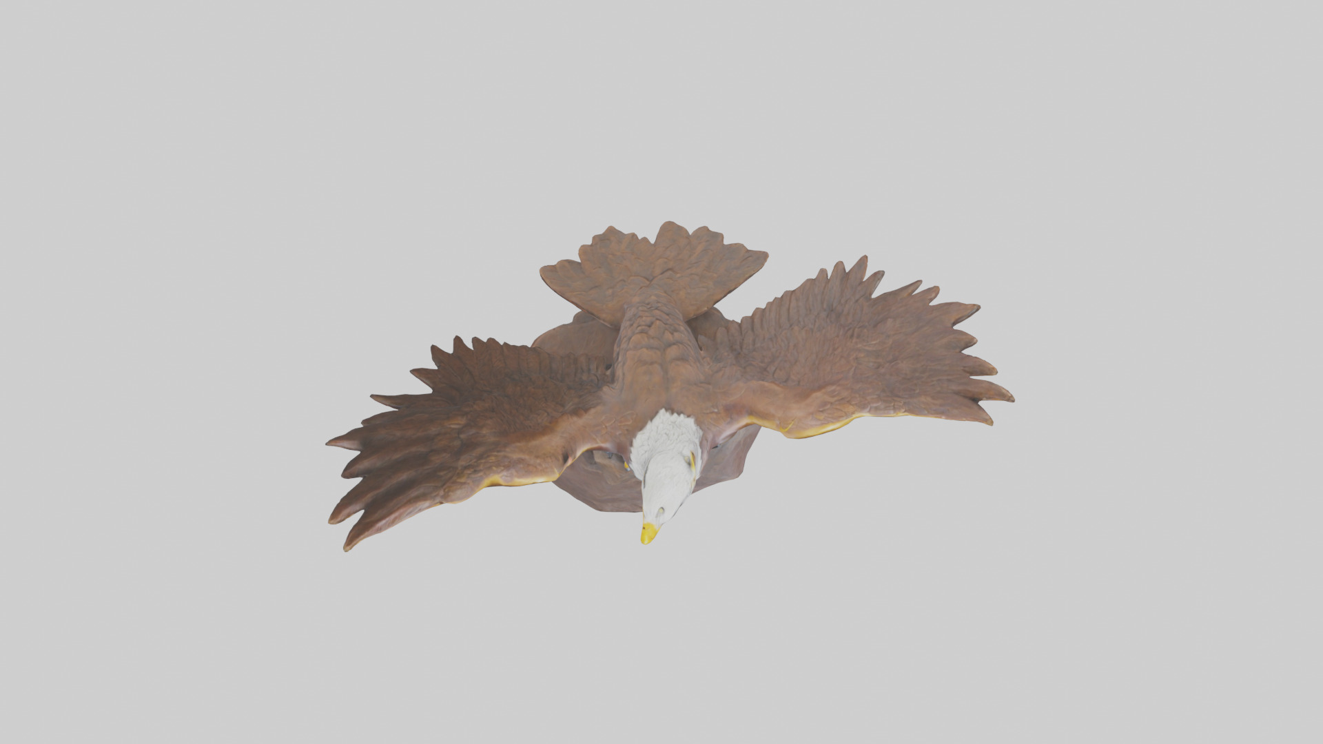 Giant Eagle statue model Low-poly 3D model_14
