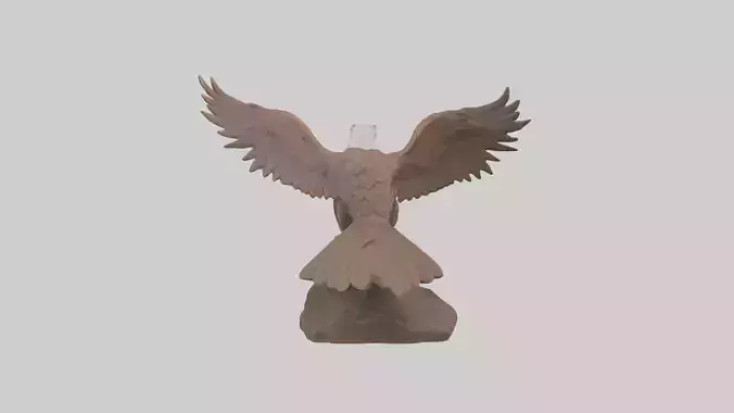 Giant Eagle statue model Low-poly 3D model
