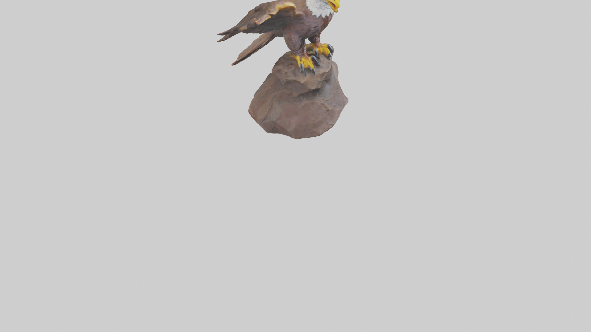 Giant Eagle statue model Low-poly 3D model_6