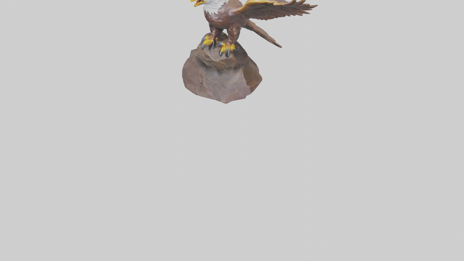 Giant Eagle statue model Low-poly 3D model_5
