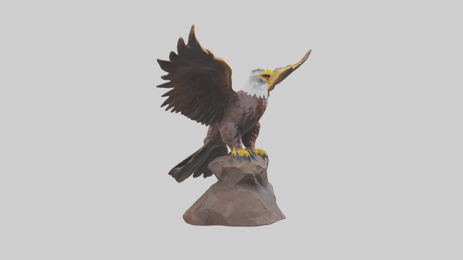 Giant Eagle statue model Low-poly 3D model_11