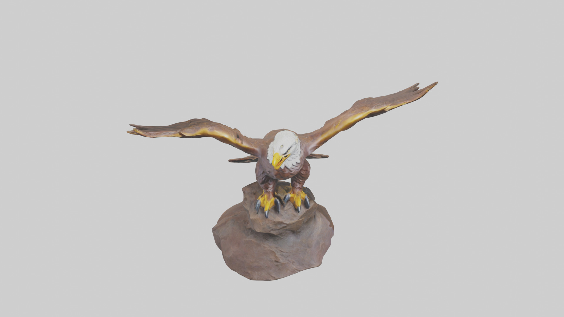 Giant Eagle statue model Low-poly 3D model_16