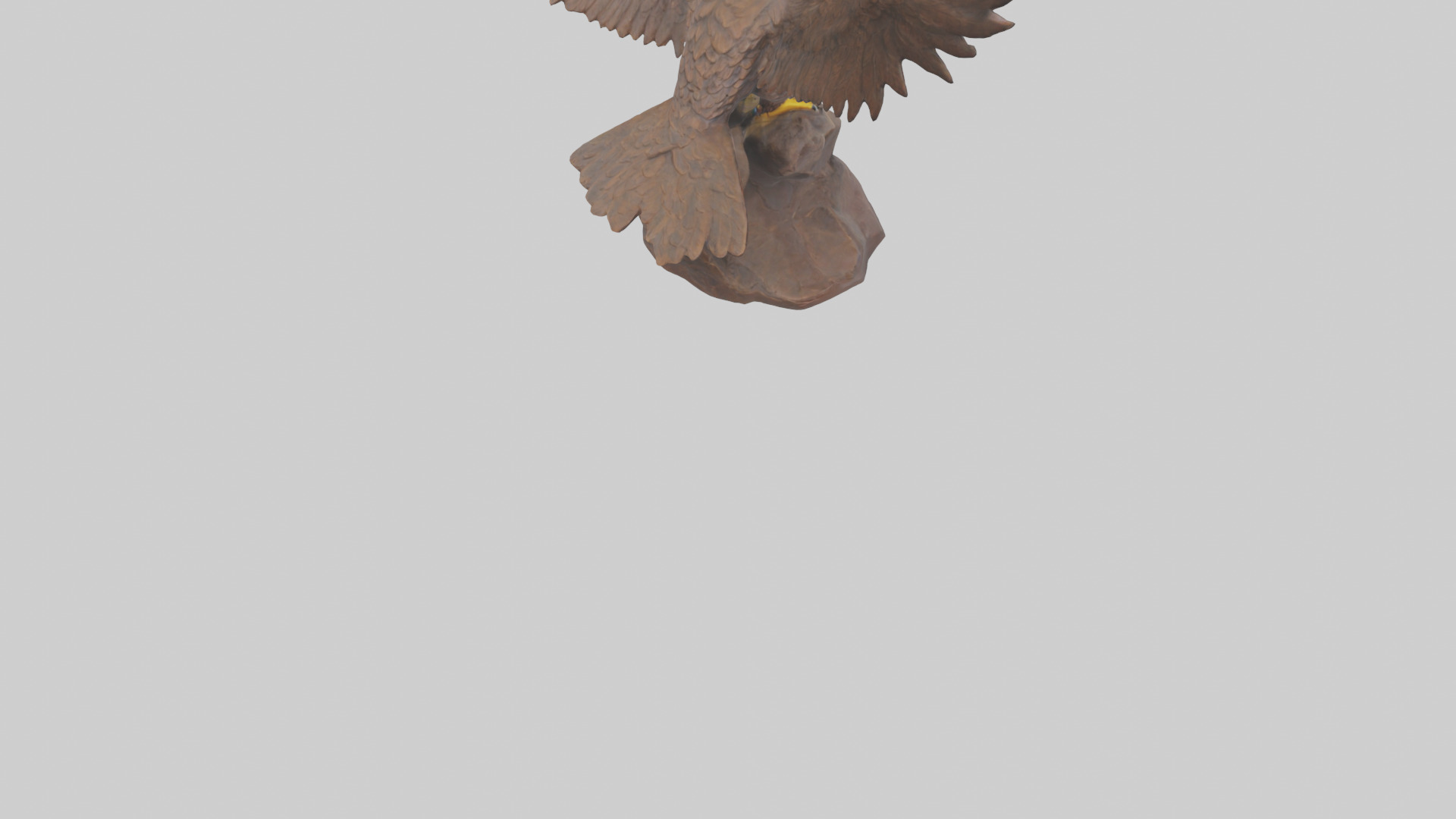 Giant Eagle statue model Low-poly 3D model_4