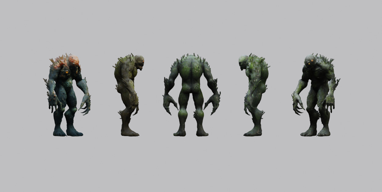 Swamp Monster 3D Model Pack 3D model_10