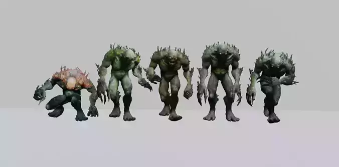 Swamp Monster 3D Model Pack 3D model