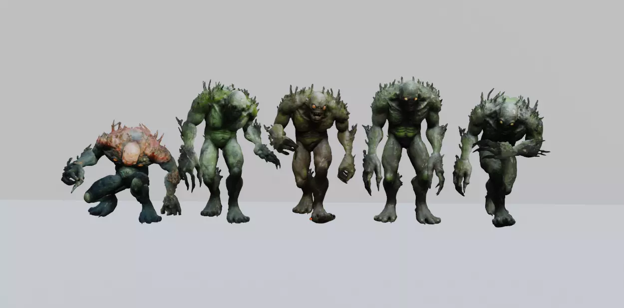 Swamp Monster 3D Model Pack 3D model_0