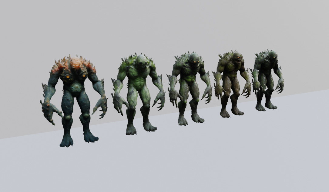 Swamp Monster 3D Model Pack 3D model_3