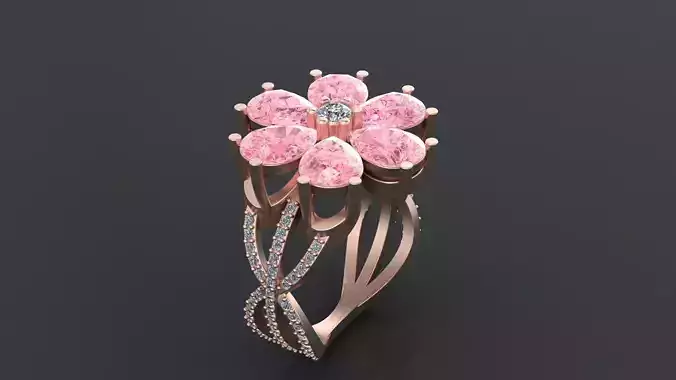 Eda Star Ring flower  for CNC or 