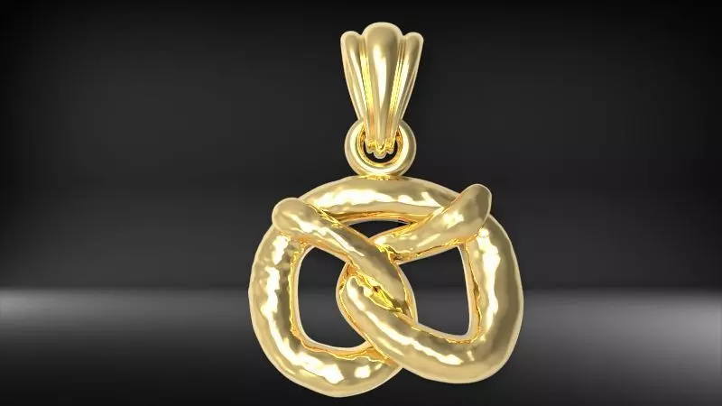 Pretzel Pendant 3D print model