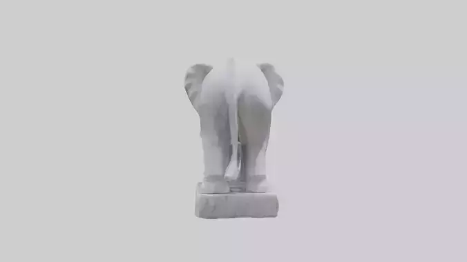 Giant Marble Elephant statue model