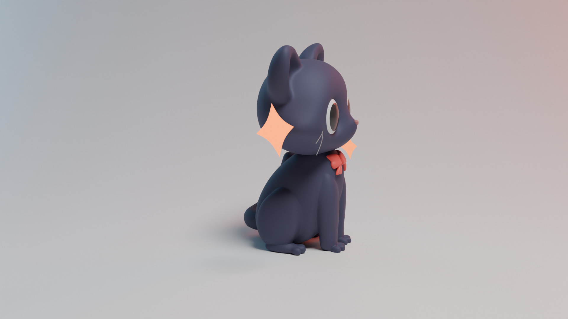 Cartoon Kitten 3D model_6