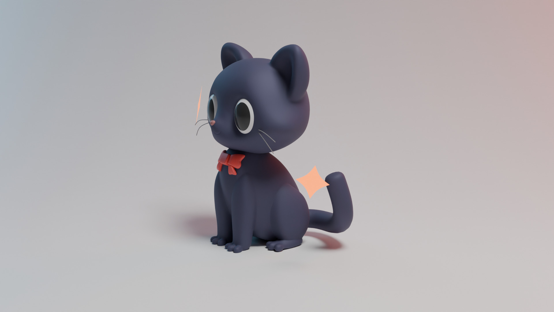 Cartoon Kitten 3D model_1