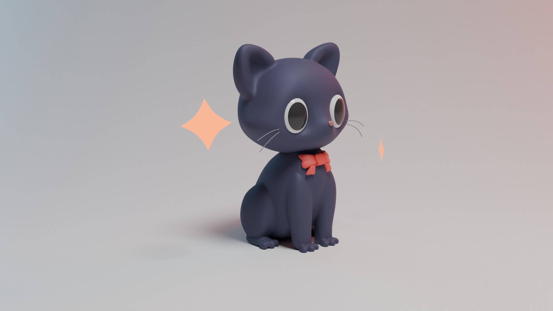 Cartoon Kitten 3D model_7