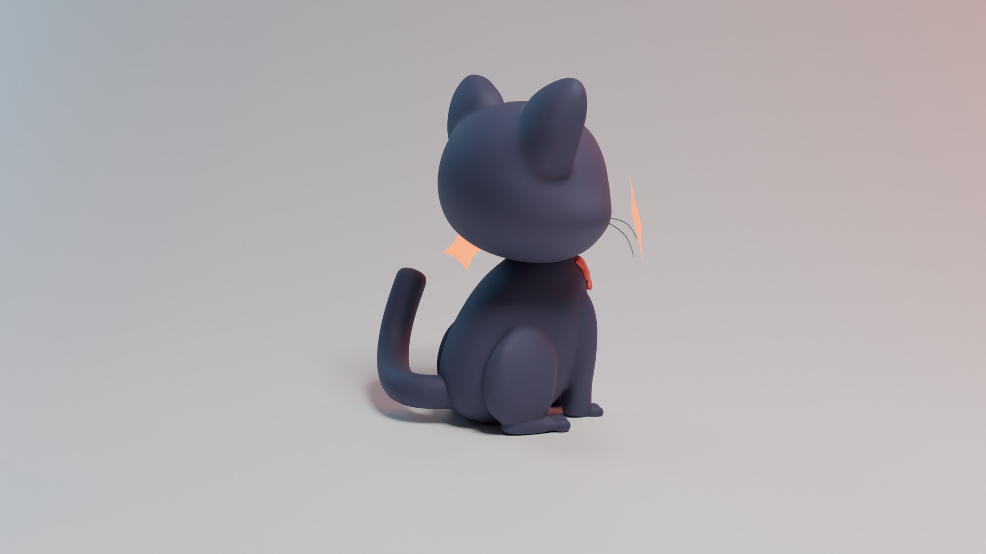 Cartoon Kitten 3D model_5