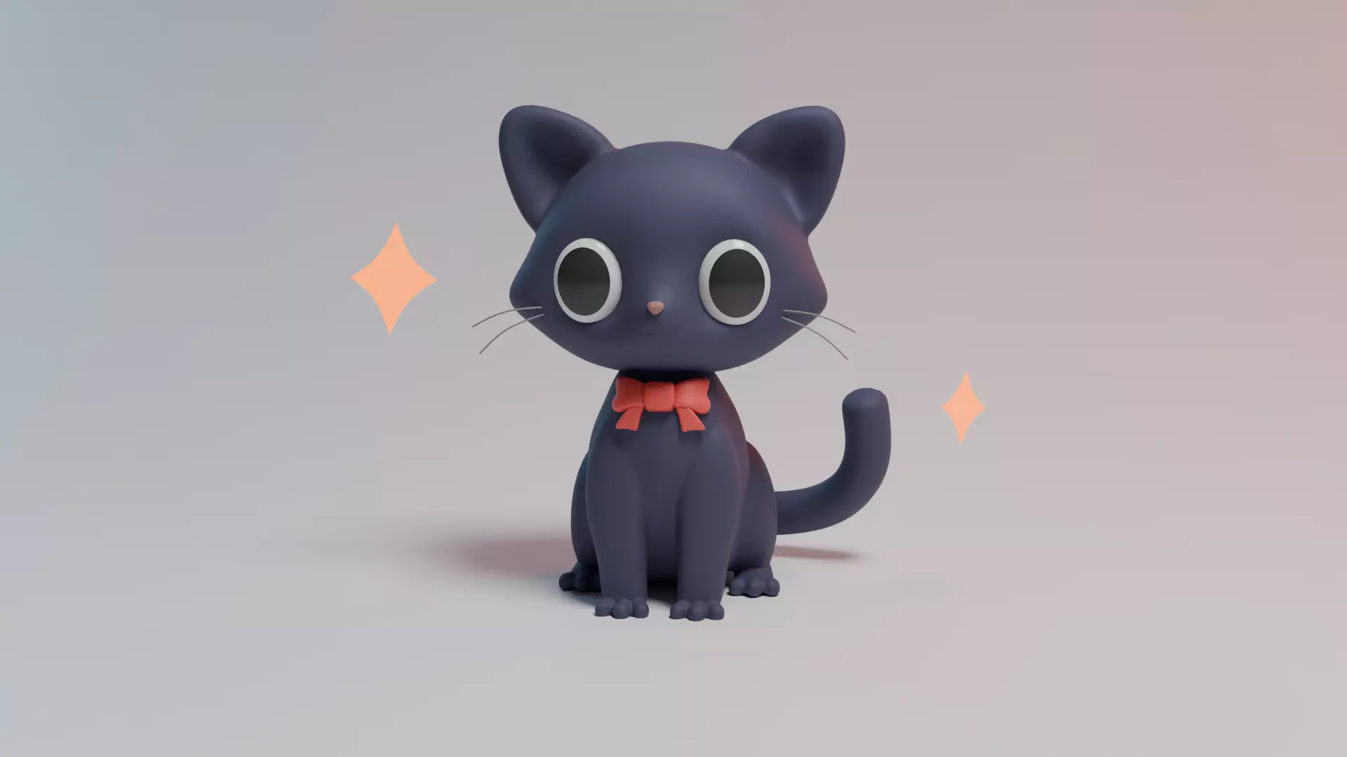 Cartoon Kitten 3D model_0