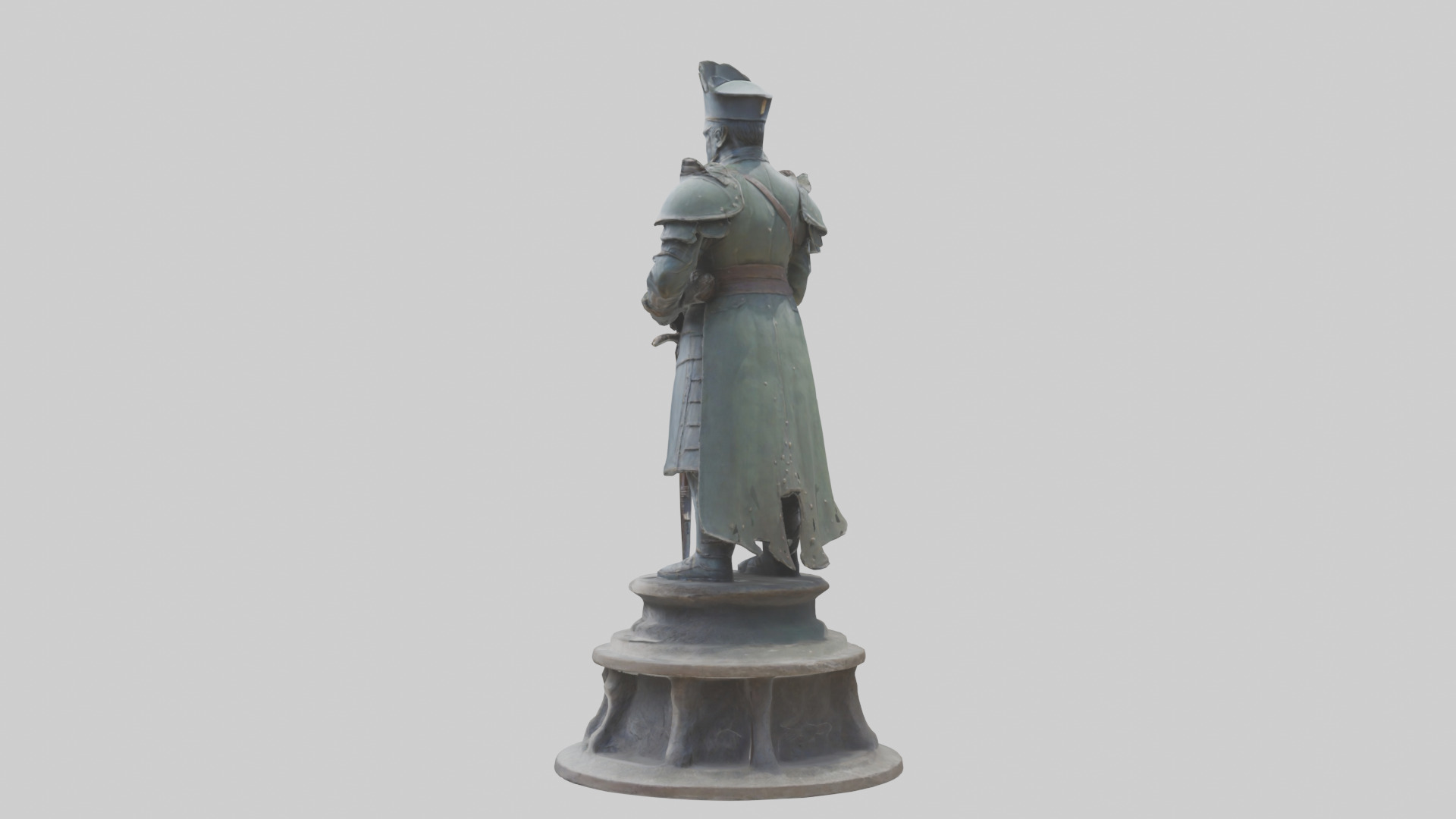 Giant Soldier statue model Low-poly 3D model_1