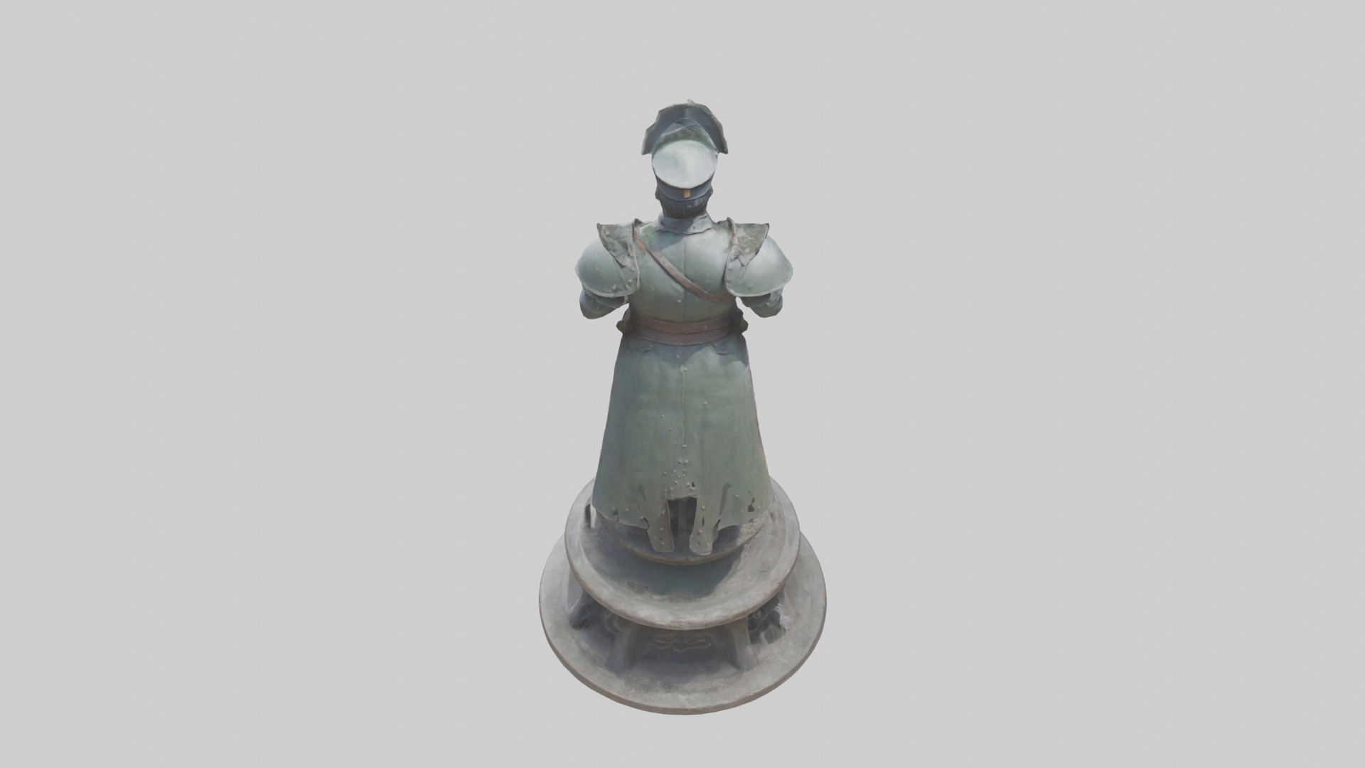 Giant Soldier statue model Low-poly 3D model_15