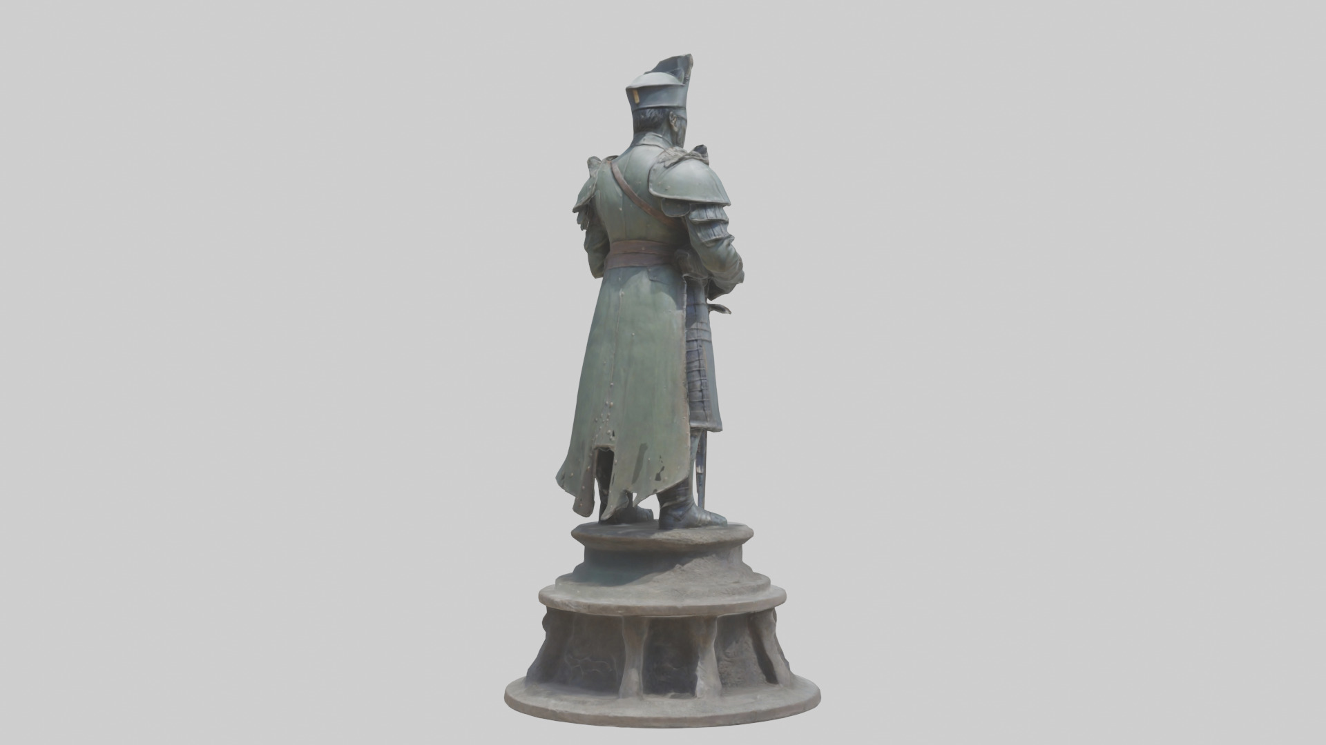 Giant Soldier statue model Low-poly 3D model_2
