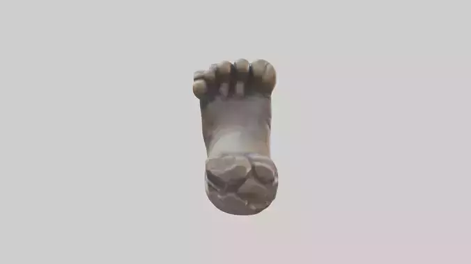 Giants Footprint statue model Low-poly 3D model