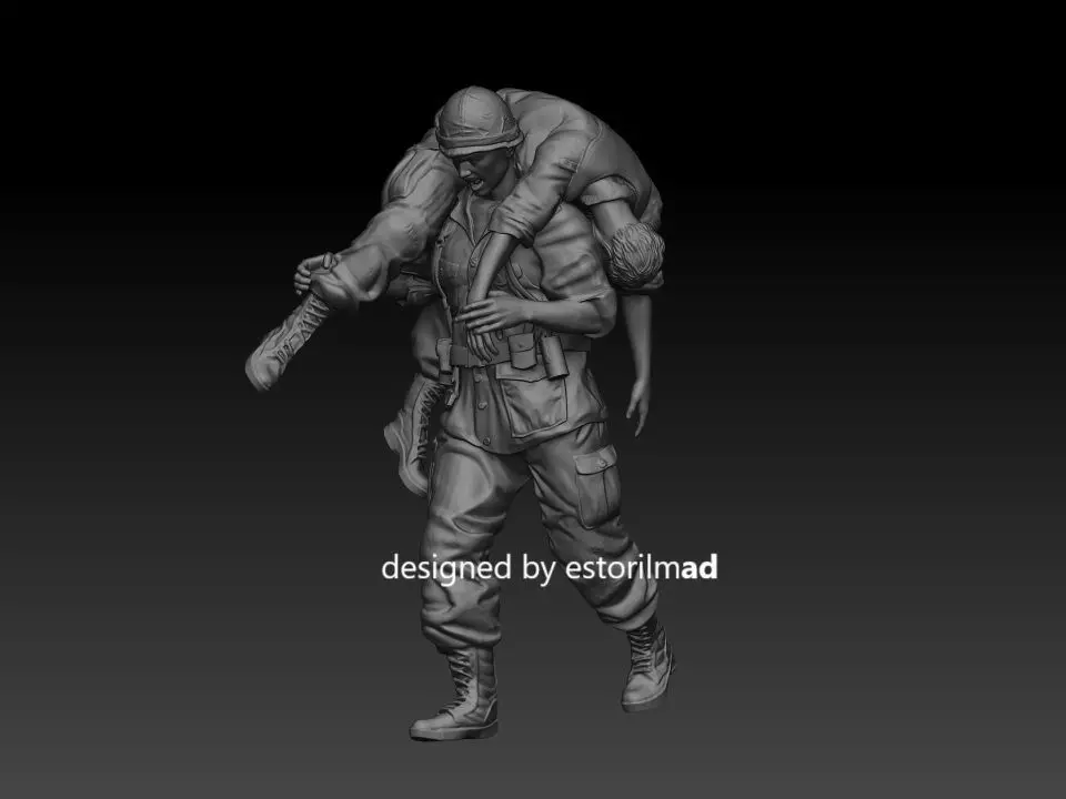 AMERICAN SOLDIERS RESCUE VIETNAM 3D print model_0