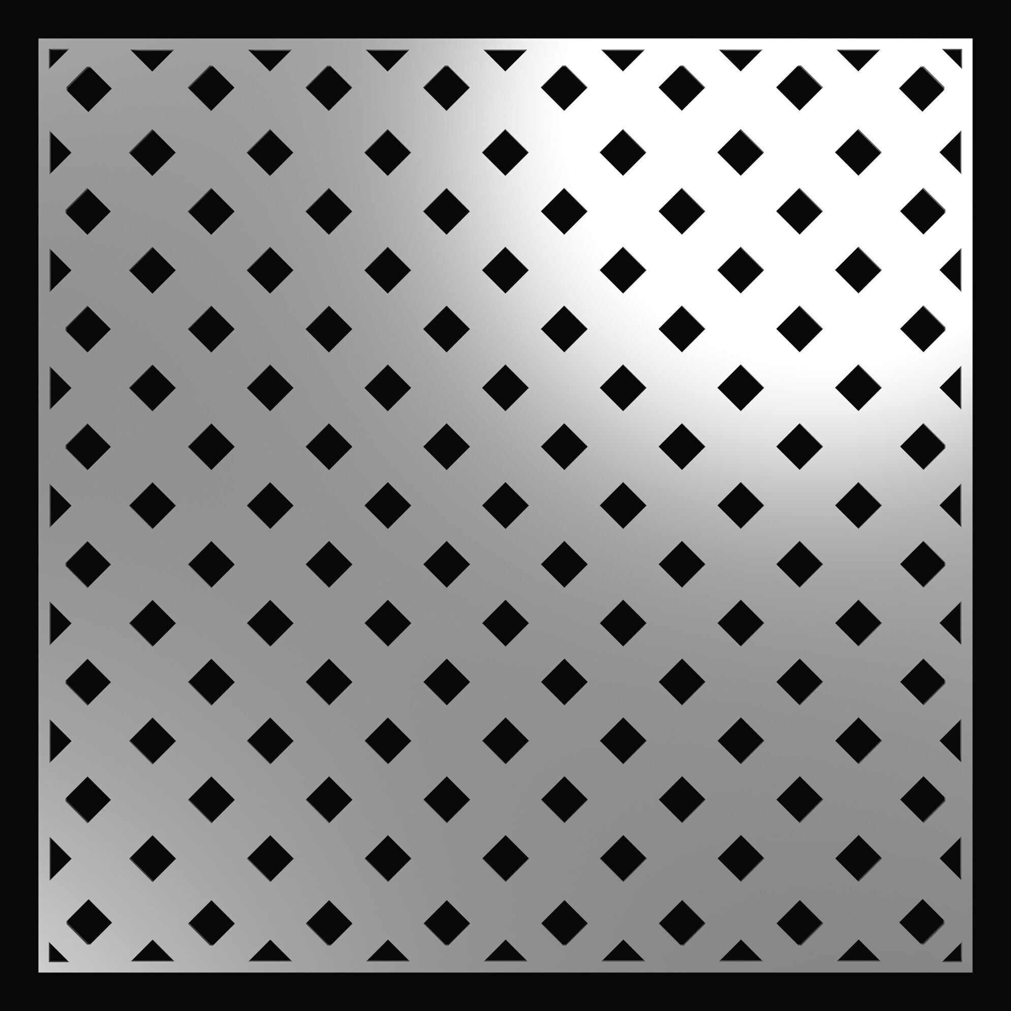 Perforated panel with square hole and 16 percent opening 25O06 3D model_1