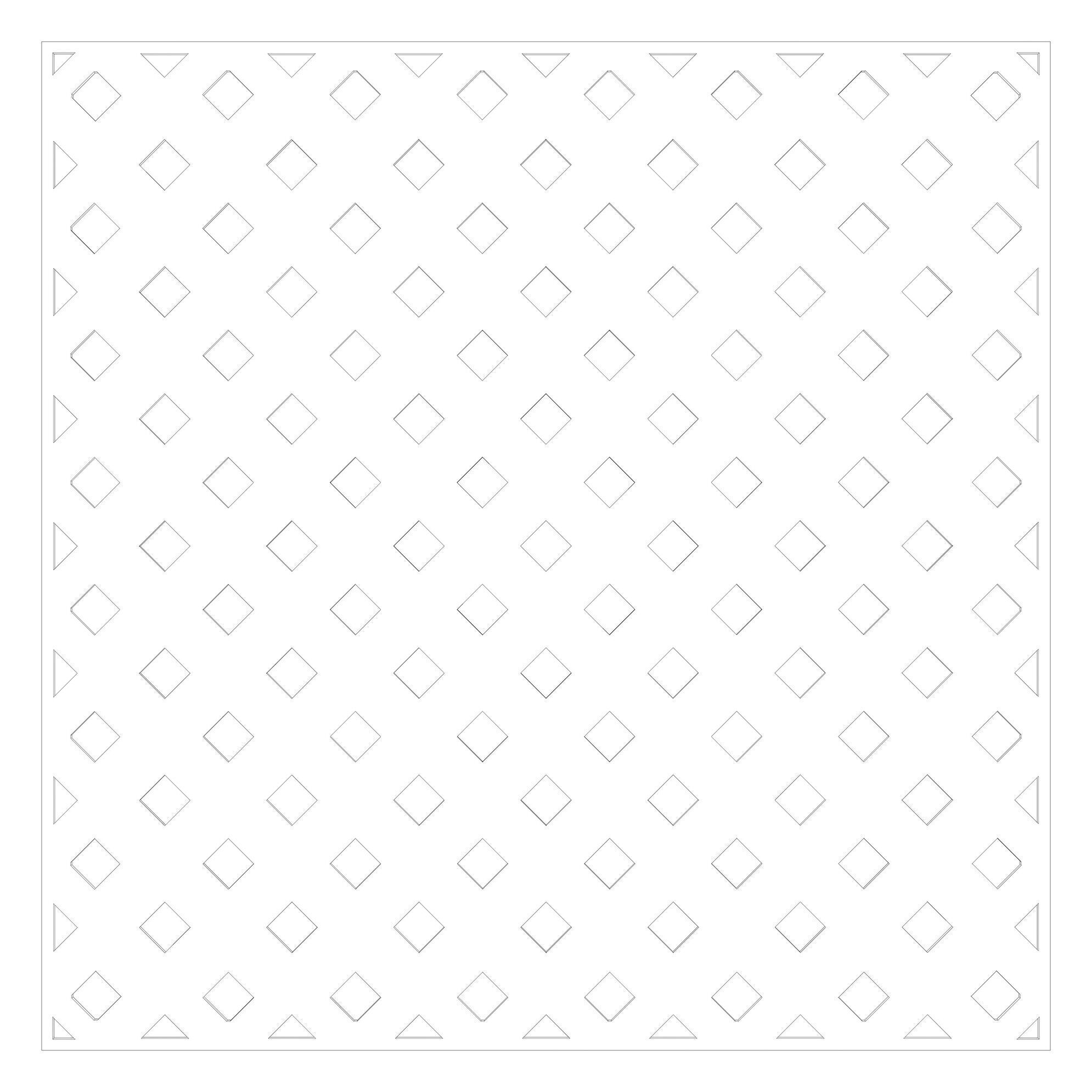 Perforated panel with square hole and 16 percent opening 25O06 3D model_5