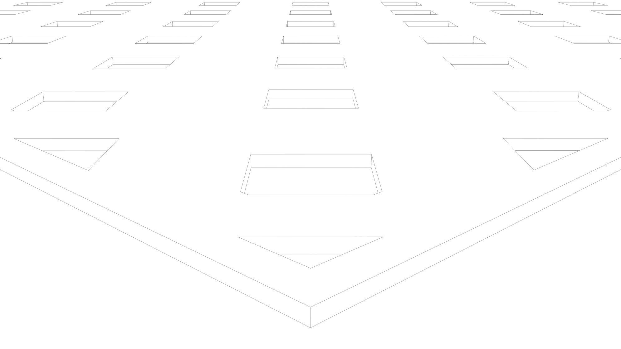 Perforated panel with square hole and 16 percent opening 25O06 3D model_9
