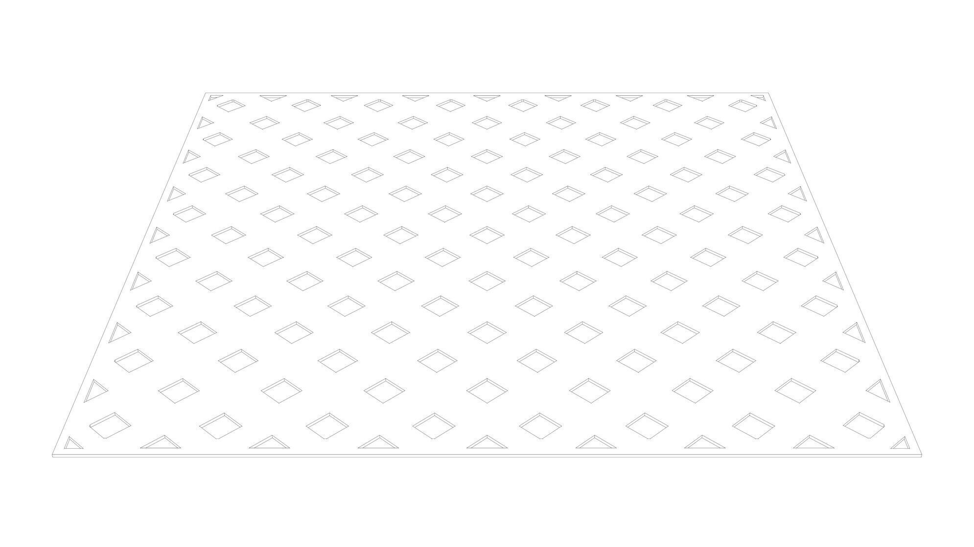 Perforated panel with square hole and 16 percent opening 25O06 3D model_6