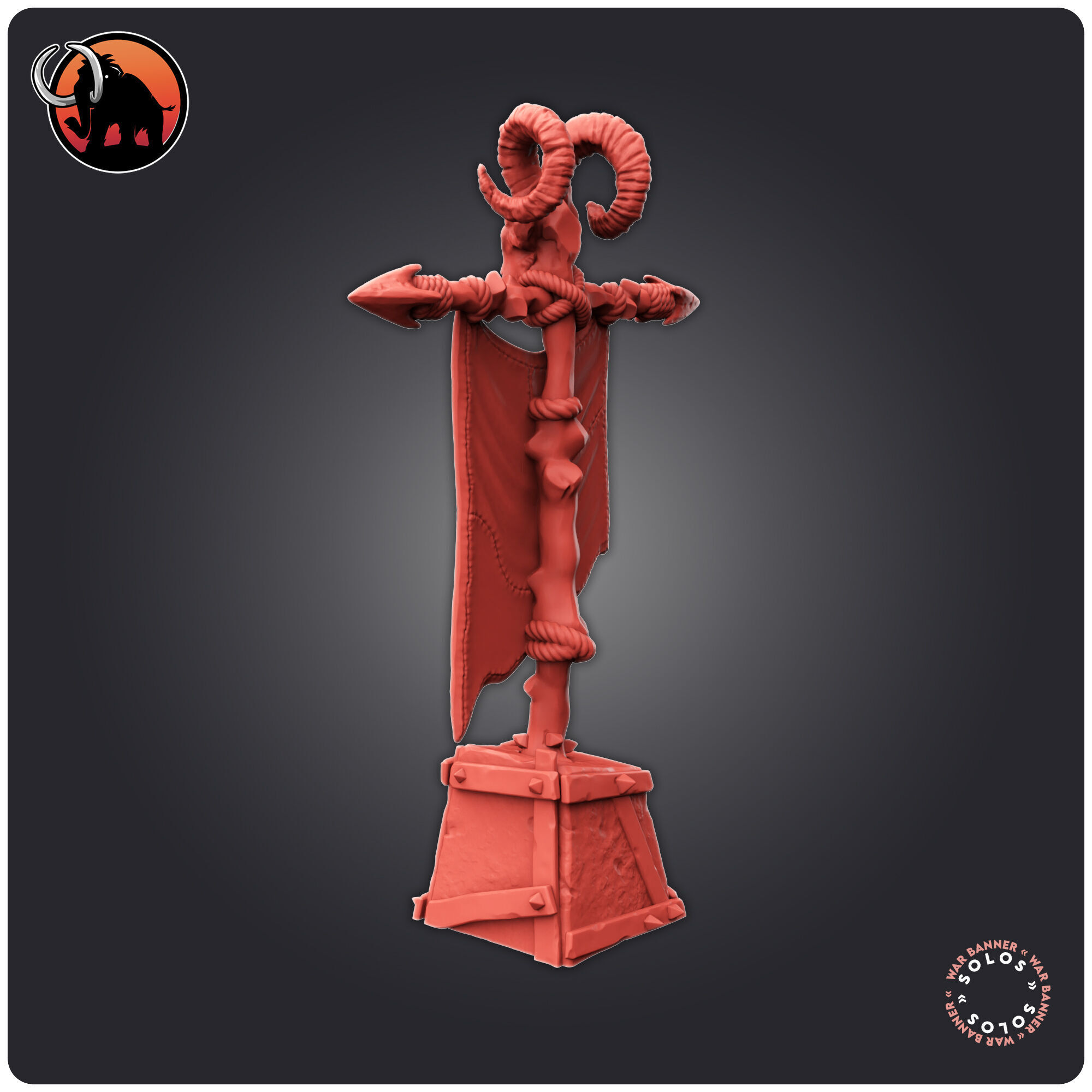 War Banner 3D print model_2
