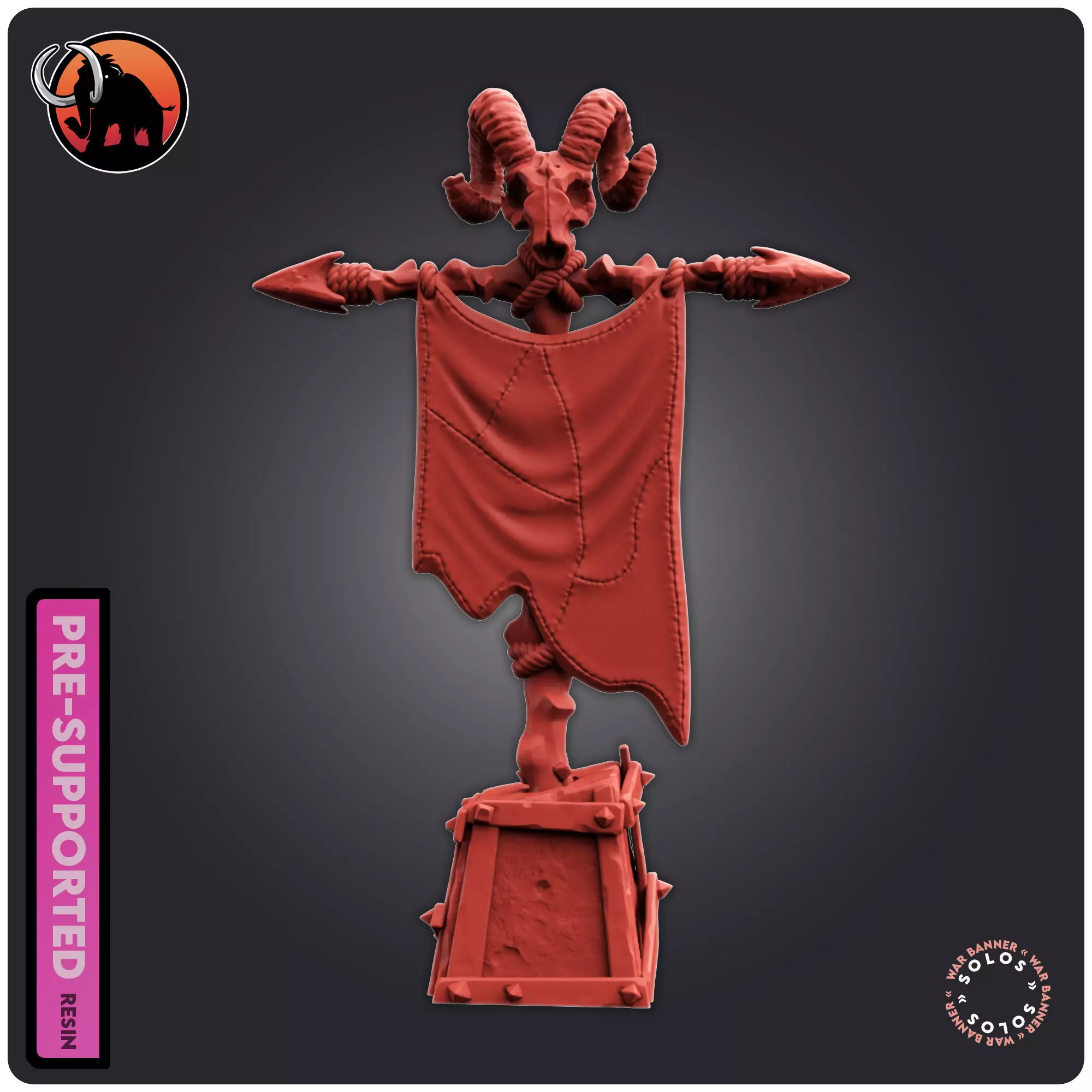 War Banner 3D print model_0