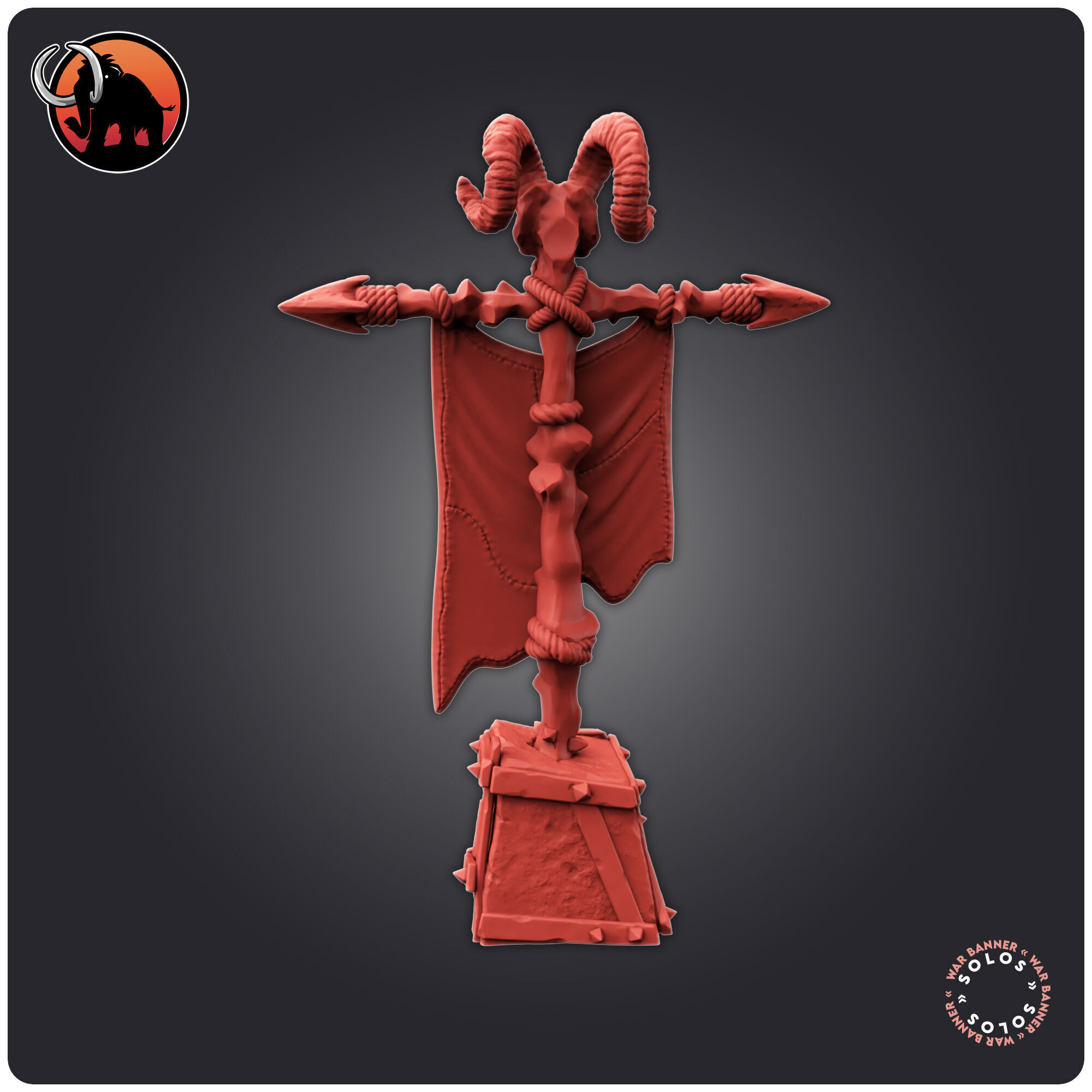 War Banner 3D print model_3