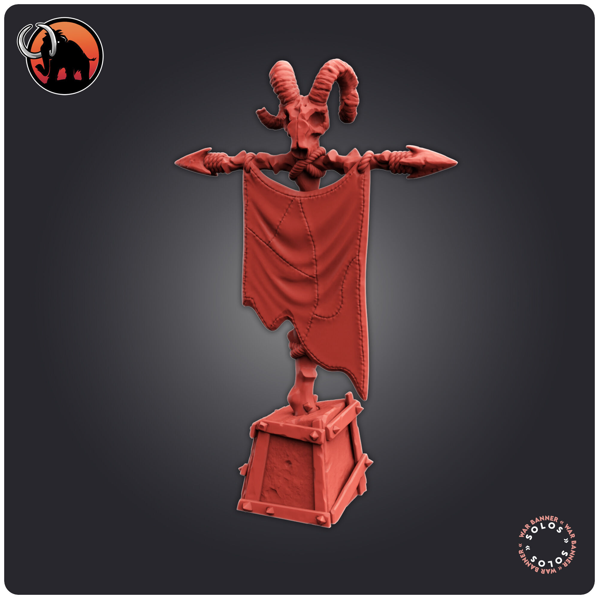 War Banner 3D print model_1
