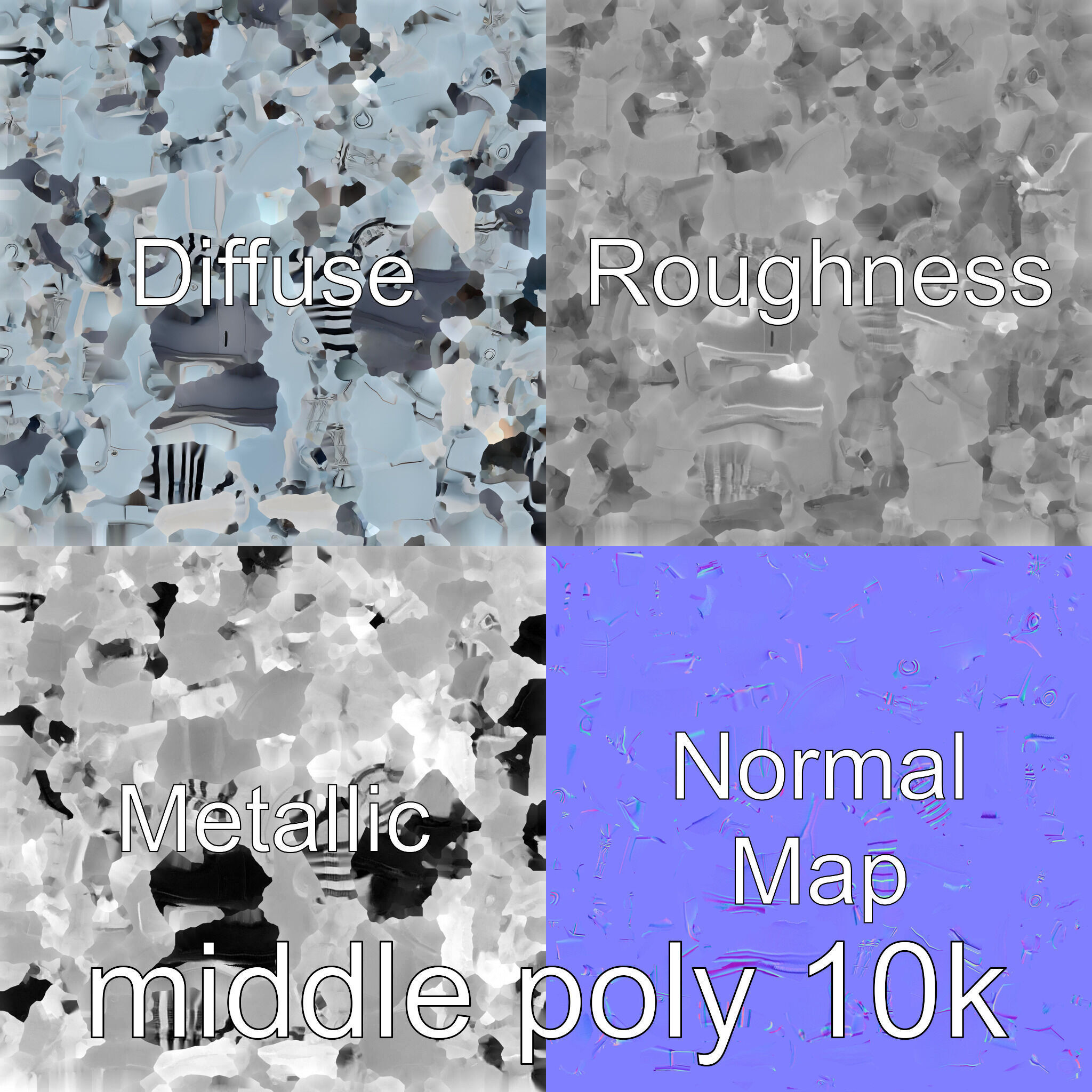 Mechanical Elephant with Metallic Thin Legs and Grabbing Trunk Low-poly 3D model_32