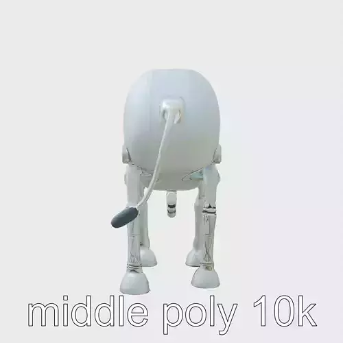 Mechanical Elephant with Metallic Thin Legs and Grabbing Trunk